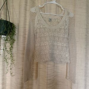 Crochet cropped sweater